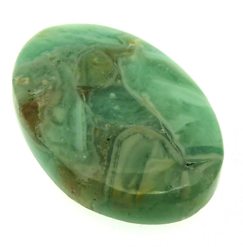 Oval 38x25mm Green Opal Cabochon 14