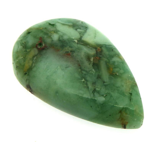 Teardrop 37x23mm Green Opal Cabochon 22