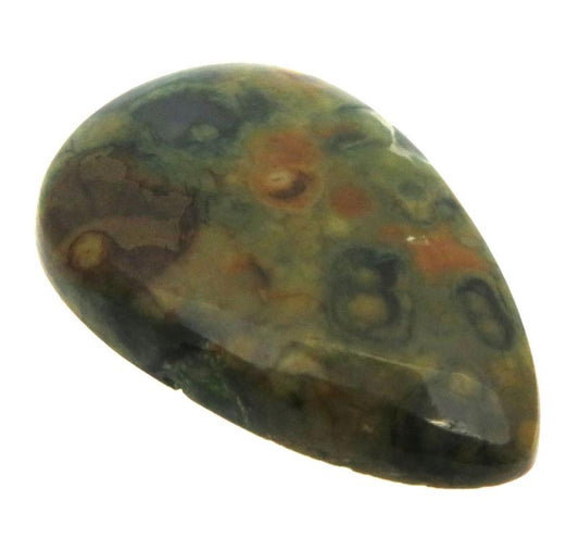 Teardrop 33x22mm Rainforest Jasper Cabochon 07