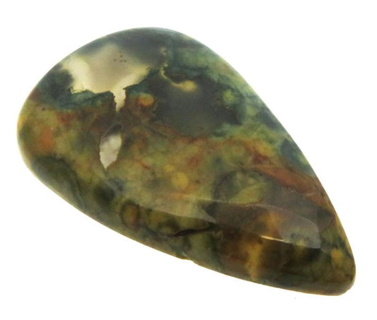 Teardrop 45x28mm Rainforest Jasper Cabochon 14