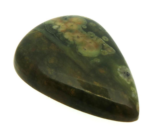 Teardrop 33x24mm Rainforest Jasper Cabochon 20