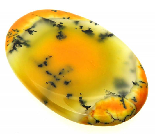 Oval 54x34mm Sunset Coloured Dendritic Opal Cabochon 02
