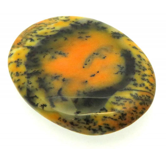 Oval 34x26mm Sunset Coloured Dendritic Opal Cabochon 06