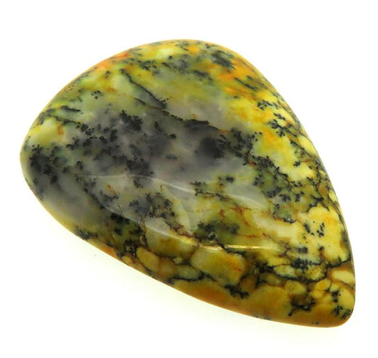 Teardrop 32x23mm Sunset Coloured Dendritic Opal Cabochon 10