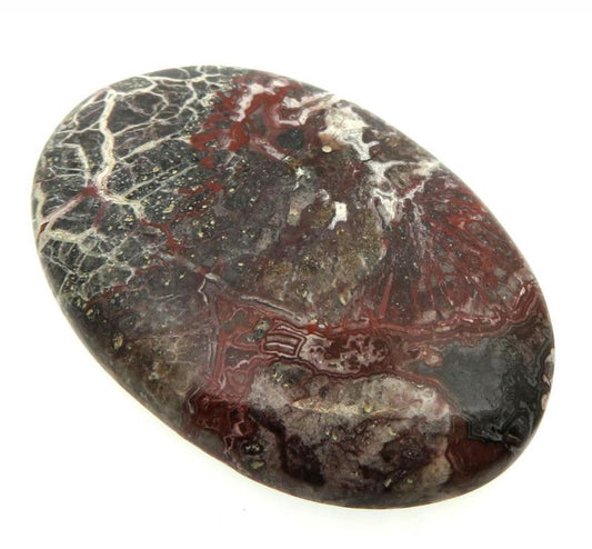 Oval 39x26mm Natural Crazy Lace Agate Cabochon 01