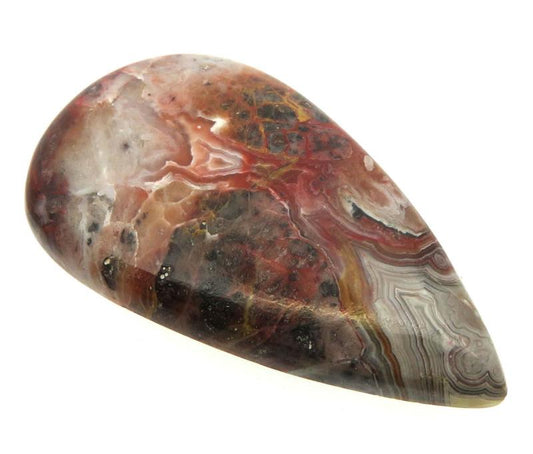 Teardrop 44x25mm Natural Crazy Lace Agate Cabochon 06