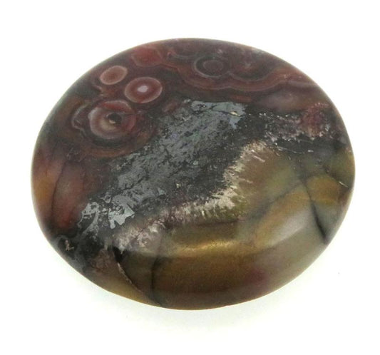 Round 31x31mm Natural Crazy Lace Agate Cabochon 11