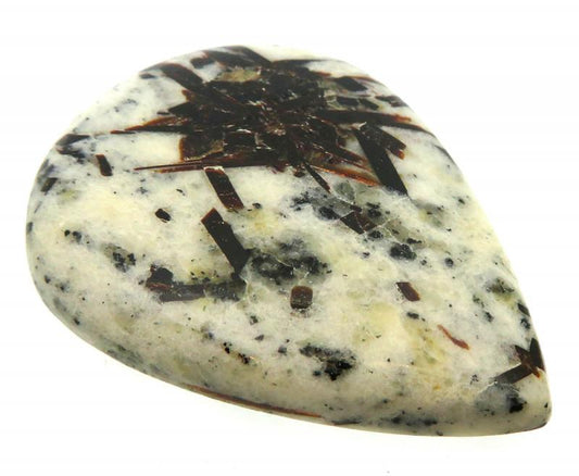 Teardrop 46x33mm Astrophyllite Cabochon 06