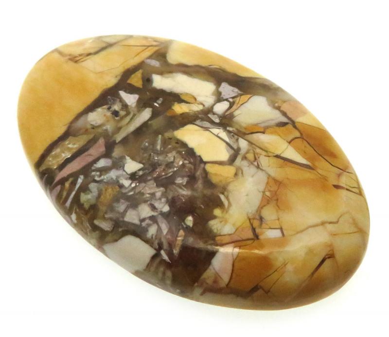 Oval 41x25mm Brecciated Mookaite Cabochon 06