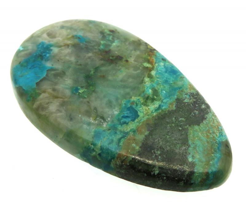 Teardrop 47x27mm Chrysocolla Cabochon 01