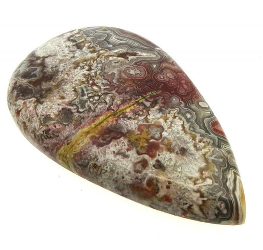 Teardrop 44x25mm Natural Crazy Lace Agate Cabochon 20