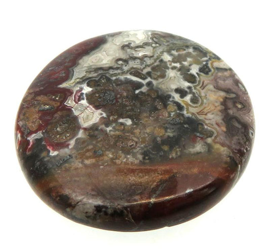 Round 32x32mm Natural Crazy Lace Agate Cabochon 22