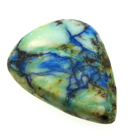 Teardrop 27x21mm Turquoise with Azurite Cabochon 11
