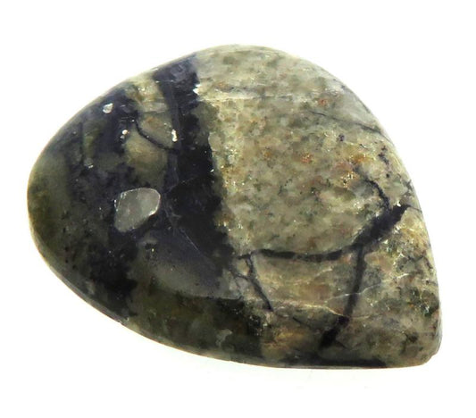 Teardrop 31x25mm Indian Fluorite Cabochon 12