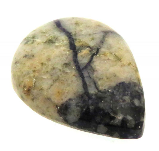 Teardrop 29x23mm Indian Fluorite Cabochon 19
