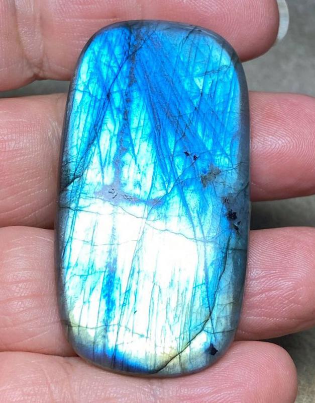 Rectangle 57x30mm Labradorite Cabochon 18
