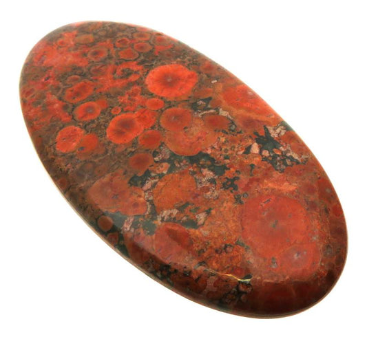 Oval 80x42mm Poppy Jasper Cabochon 07