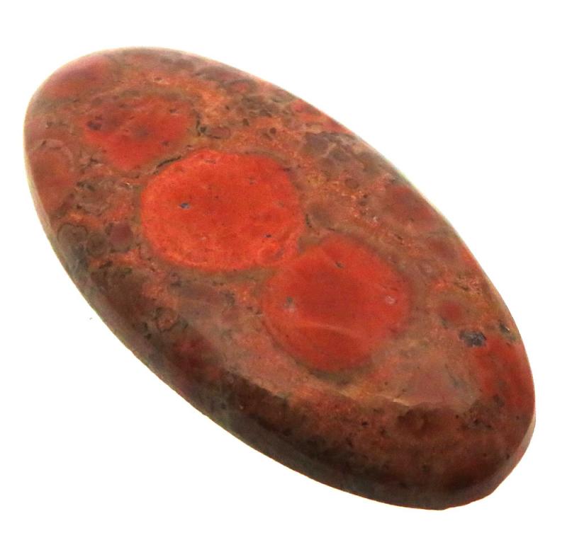 Oval 44x22mm Poppy Jasper Cabochon 09