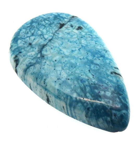 Teardrop 45x27mm Turquoise Scolecite Cabochon 11