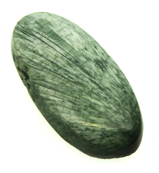 Oval 37x17mm Olive Scolecite Cabochon 08