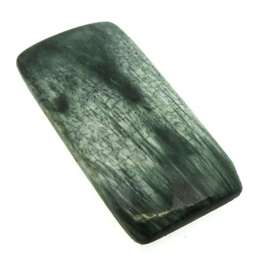 Rectangle 35x17mm Olive Scolecite Cabochon 09