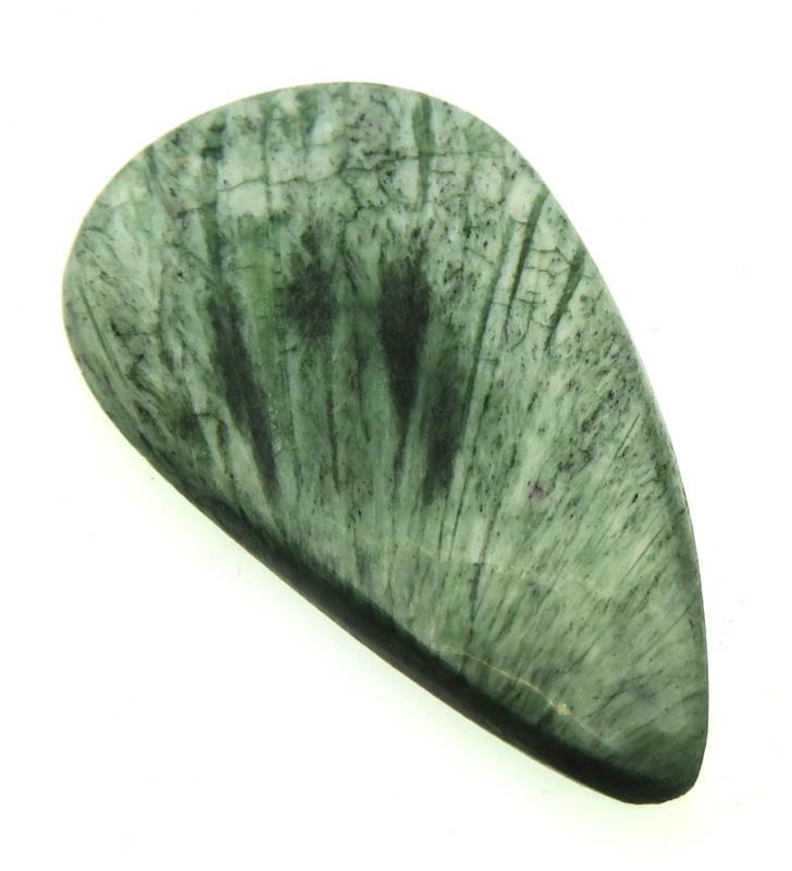 Teardrop 31x18mm Olive Scolecite Cabochon 11