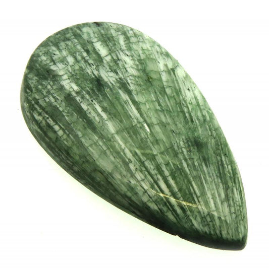 Teardrop 44x24mm Olive Scolecite Cabochon 16