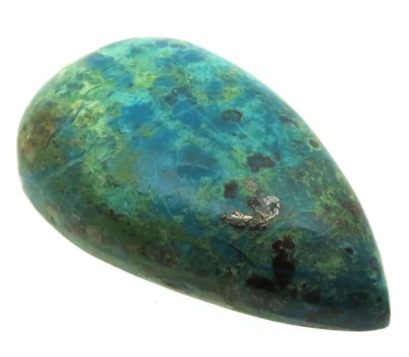 Teardrop 36x21mm Chrysocolla Cabochon 30