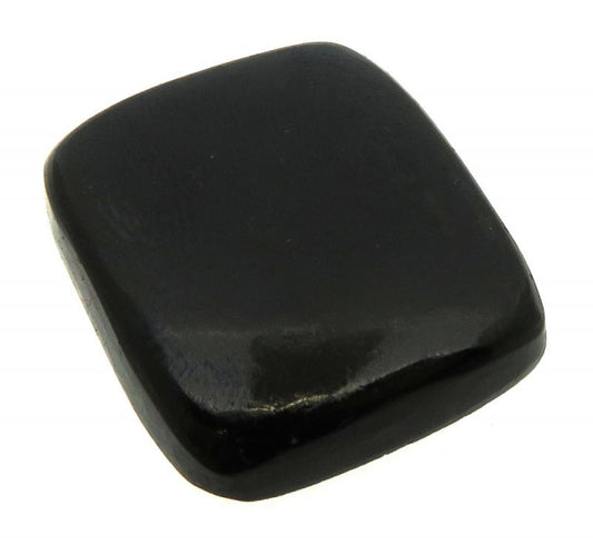 Rectangle 24x21mm Black Tourmaline Cabochon 08