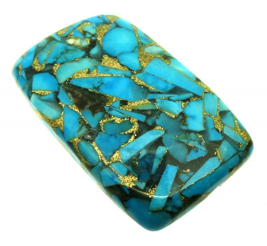 Rectangle 37x24mm Mohave Turquoise Cabochon 11