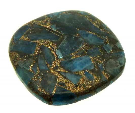 Rectangle 30x28mm Mohave Neon Apatite Cabochon 07