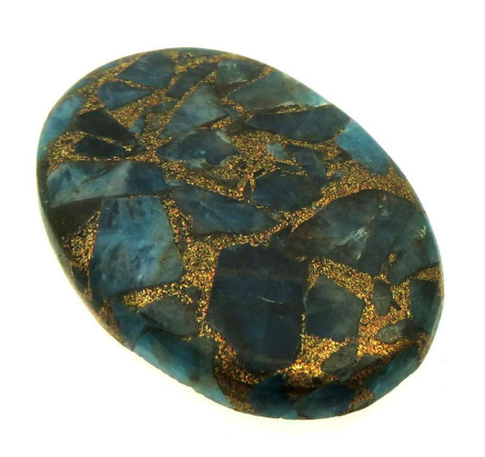 Oval 36x24mm Mohave Neon Apatite Cabochon 11