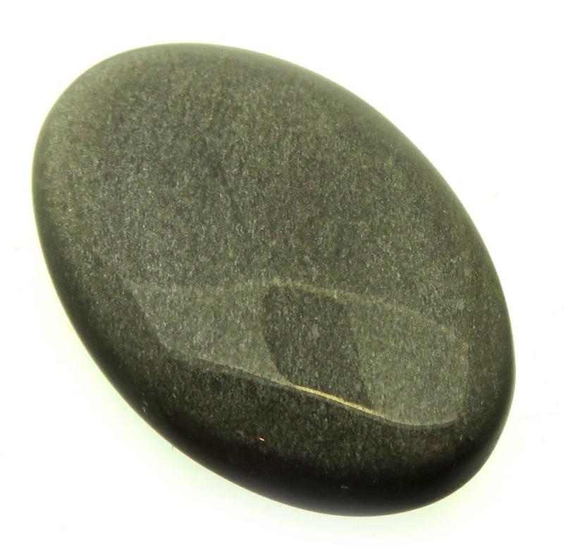 Oval 33x22mm Silver Sheen Obsidian Cabochon 16