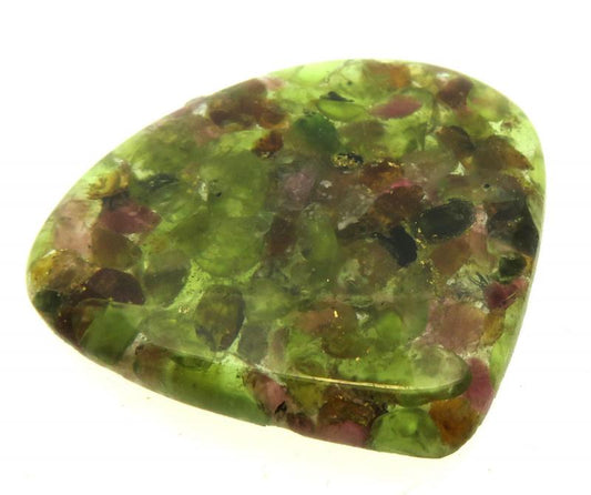 Teardrop 32x36mm Mohave Tourmaline Cabochon 09