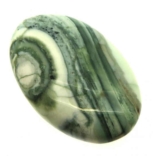 Oval 37x24mm Green Lace Jasper Cabochon 09