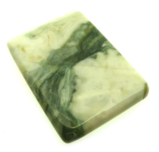 Rectangle 31x23mm Green Lace Jasper Cabochon 14