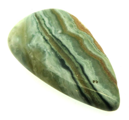 Teardrop 43x24mm Green Lace Jasper Cabochon 16