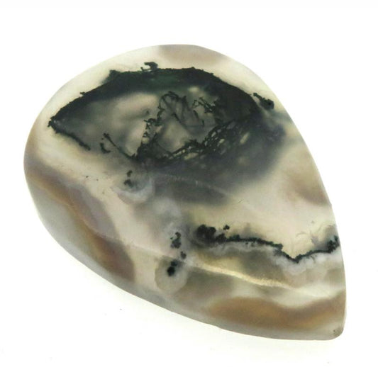 Teardrop 40x28mm Solar Moss Quartz Cabochon 05