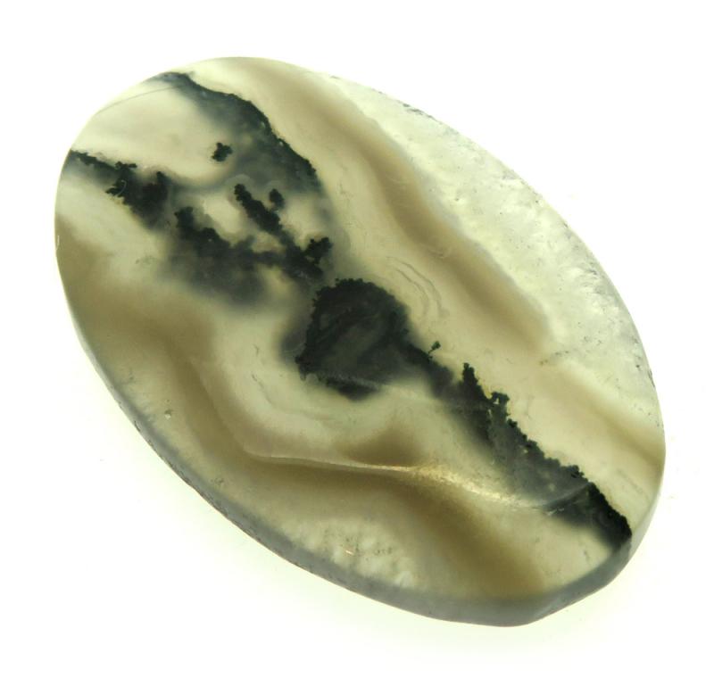 Oval 41x26mm Solar Moss Quartz Cabochon 22