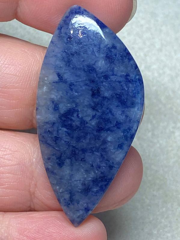 Freeform 46x22mm Blue Quartz Cabochon 11