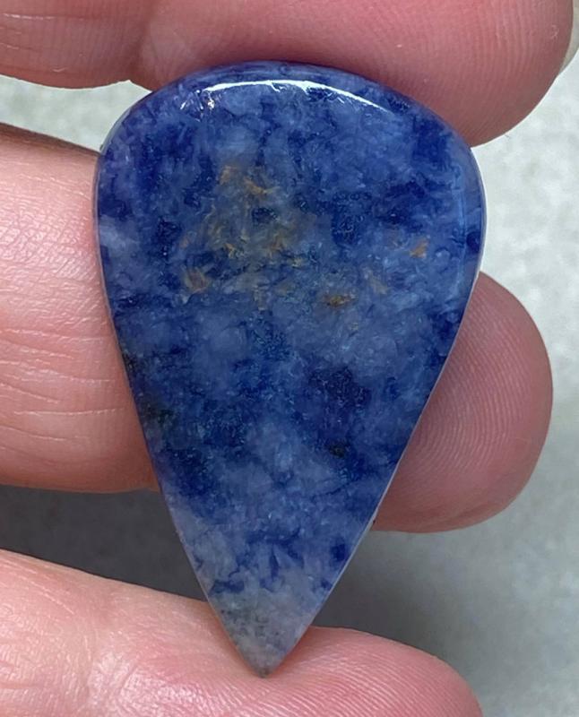 Teardrop 35x22mm Blue Quartz Cabochon 18