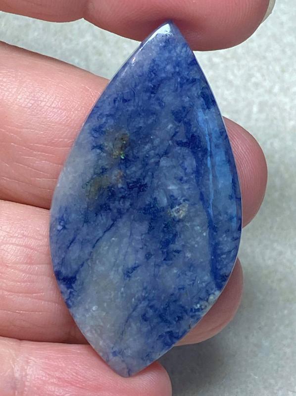 Freeform 49x26mm Blue Quartz Cabochon 26