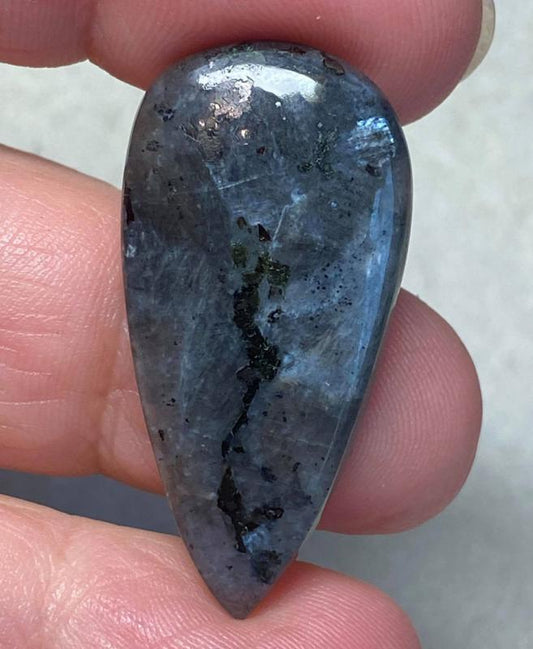 Teardrop 36x18mm Larvikite Cabochon 04