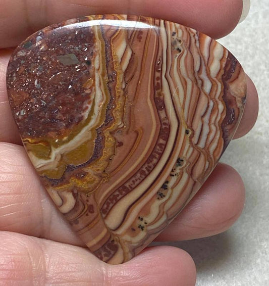 Teardrop 52x49mm Rolling Hills Wave Dolomite Cabochon 09