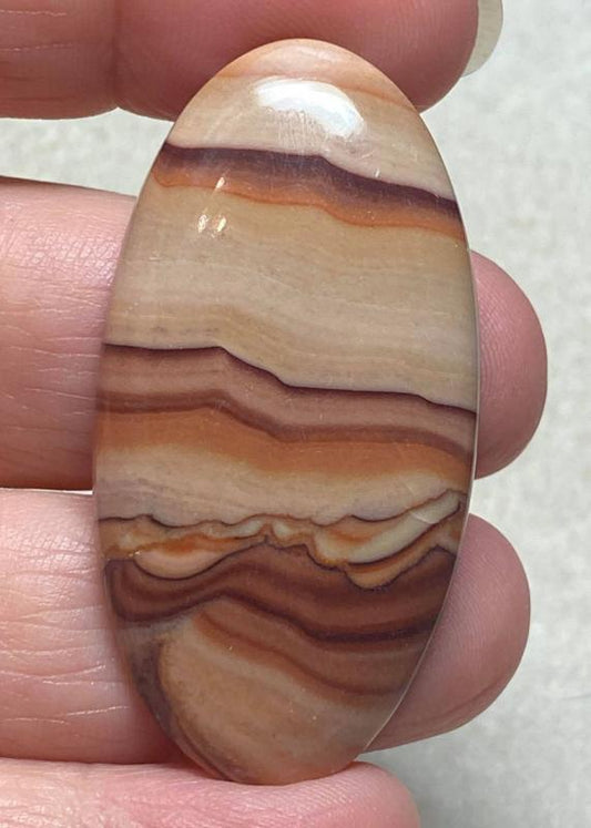 Oval 49x25mm Rolling Hills Wave Dolomite Cabochon 11