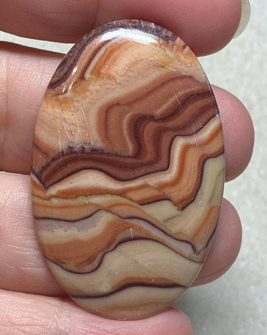Oval 48x31mm Rolling Hills Wave Dolomite Cabochon 14