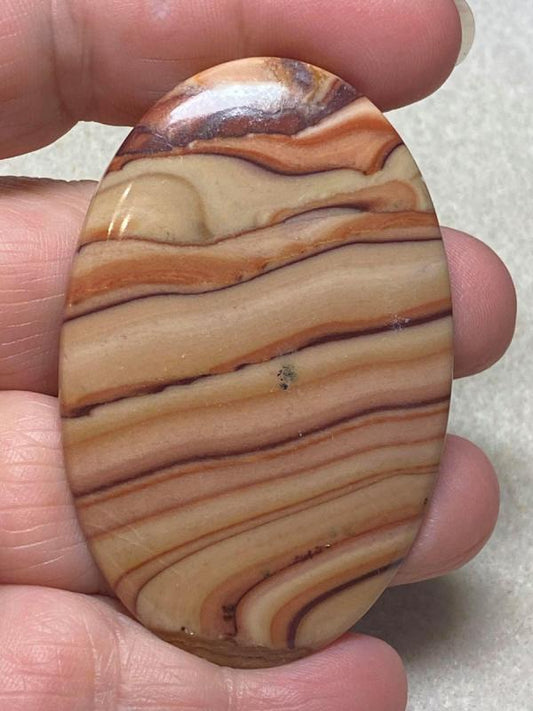 Oval 65x42mm Rolling Hills Wave Dolomite Cabochon 15
