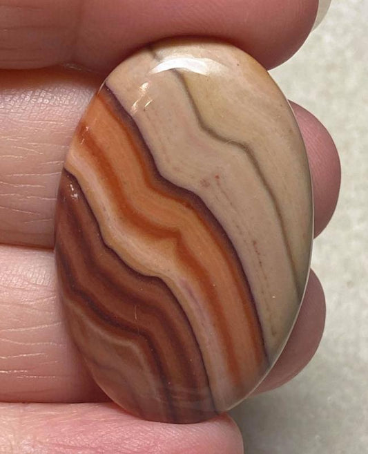 Oval 39x25mm Rolling Hills Wave Dolomite Cabochon 19
