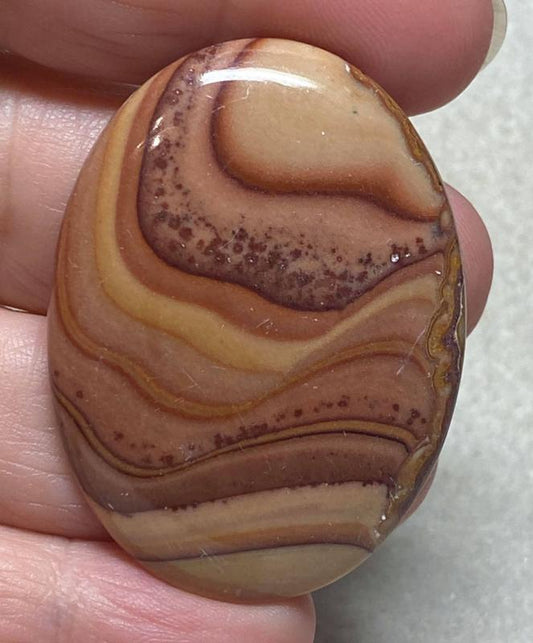 Oval 47x34mm Rolling Hills Wave Dolomite Cabochon 22
