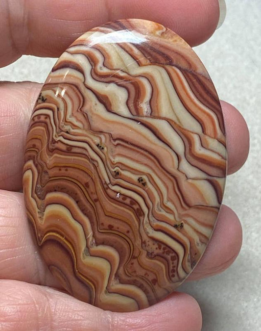 Oval 60x42mm Rolling Hills Wave Dolomite Cabochon 23